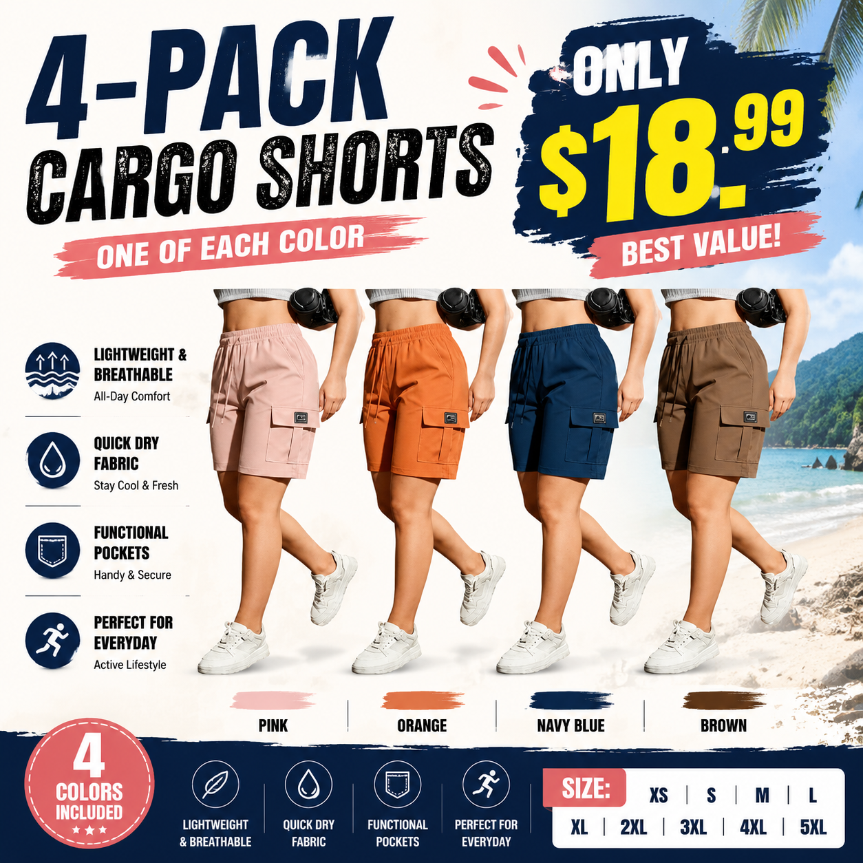 Women’s Outdoor Cargo Shorts