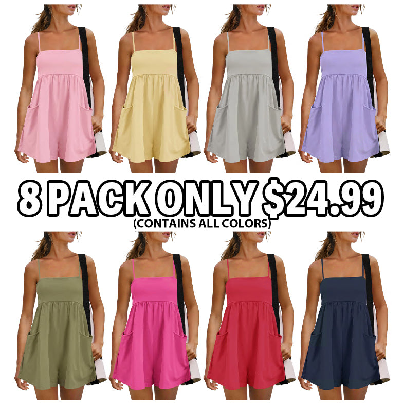 Women's Summer Cotton One Piece Jumpsuit