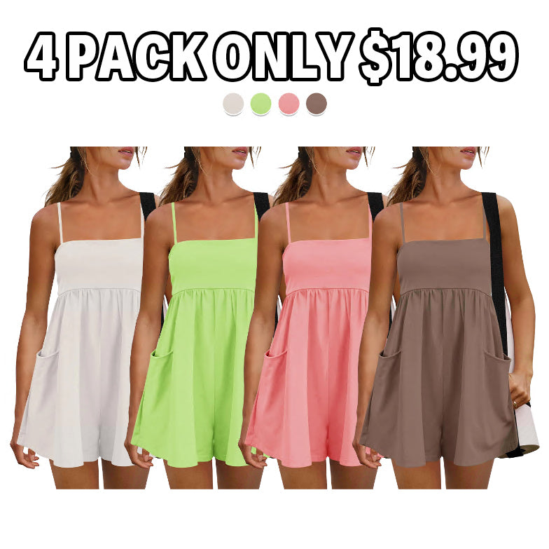 Women's Summer Cotton One Piece Jumpsuit