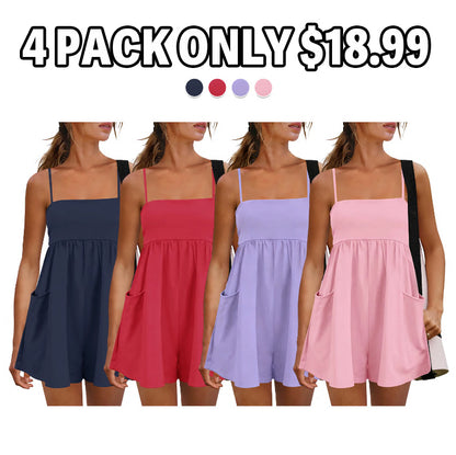 Women's Summer Cotton One Piece Jumpsuit