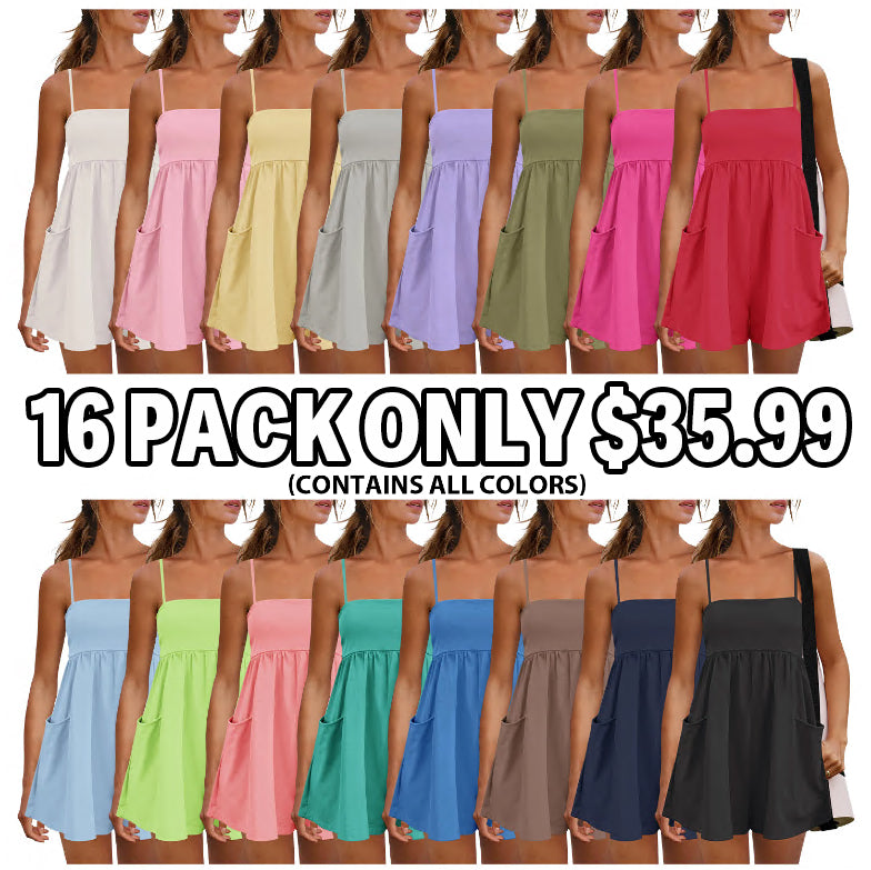 Women's Summer Cotton One Piece Jumpsuit