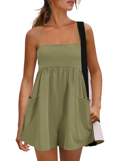 Women's Summer Cotton One Piece Jumpsuit