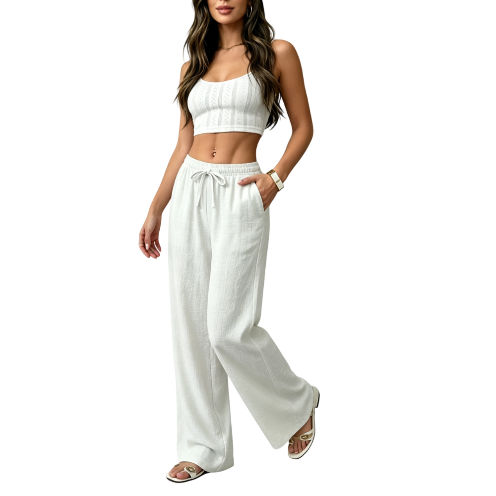 Casual waist-cinching pants