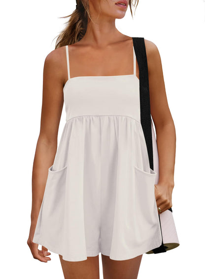 Women's Summer Cotton One Piece Jumpsuit