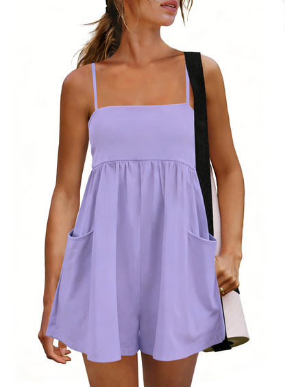 Women's Summer Cotton One Piece Jumpsuit