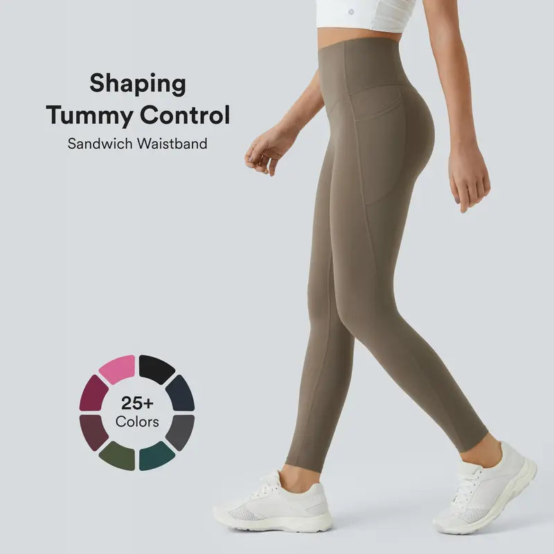 Summer Sale UltraSculpt High Waisted Tummy Control Pocket Shaping Training Leggings