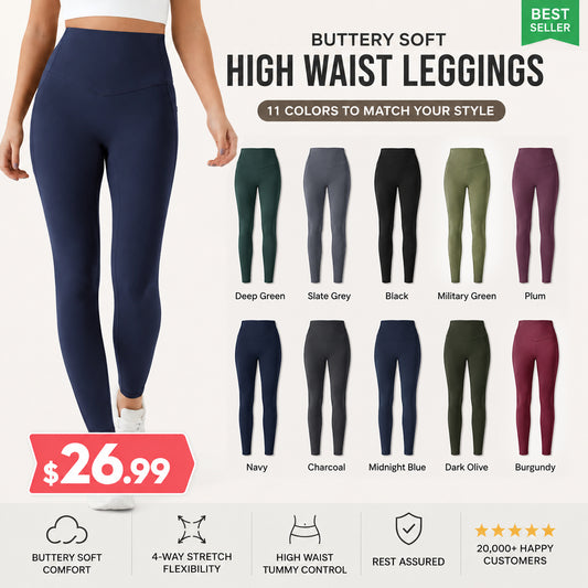Summer Sale UltraSculpt High Waisted Tummy Control Pocket Shaping Training Leggings