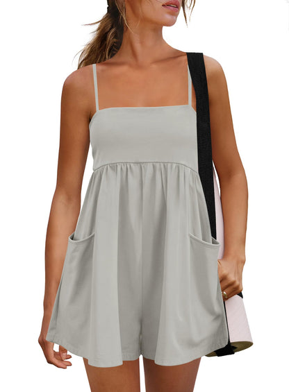 Women's Summer Cotton One Piece Jumpsuit