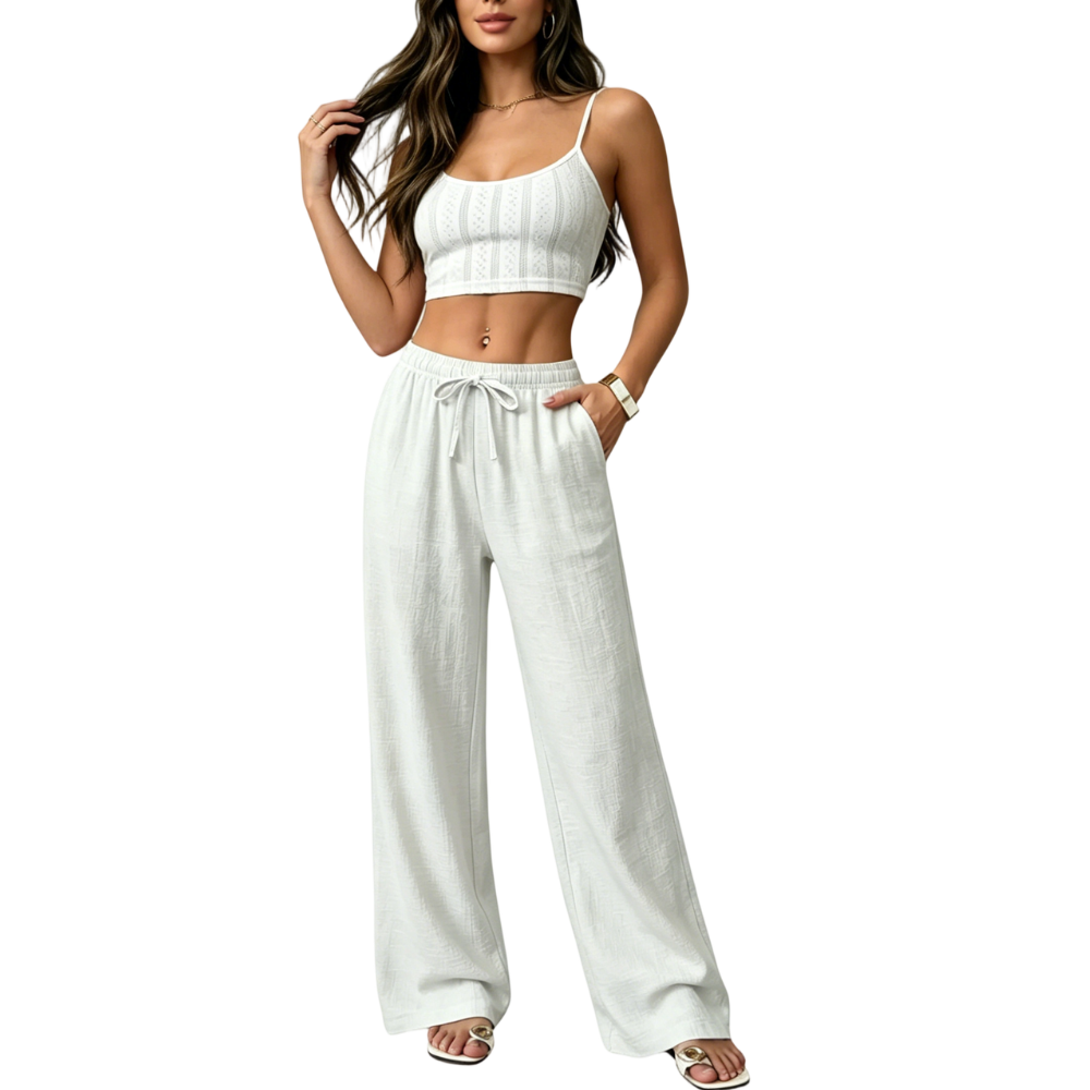 Casual waist-cinching pants