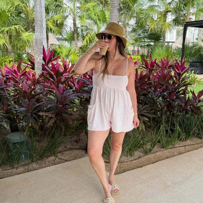 Women's Summer Cotton One Piece Jumpsuit