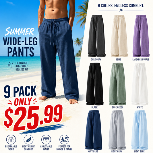 Limited-Time 9-Piece Set – Unisex summer lightweight casual retro pants