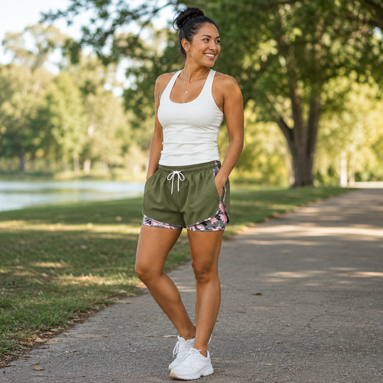 【LAST DAY SALE】Women’s casual athletic shorts with pockets