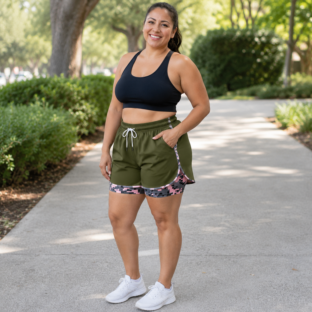【LAST DAY SALE】Women’s casual athletic shorts with pockets