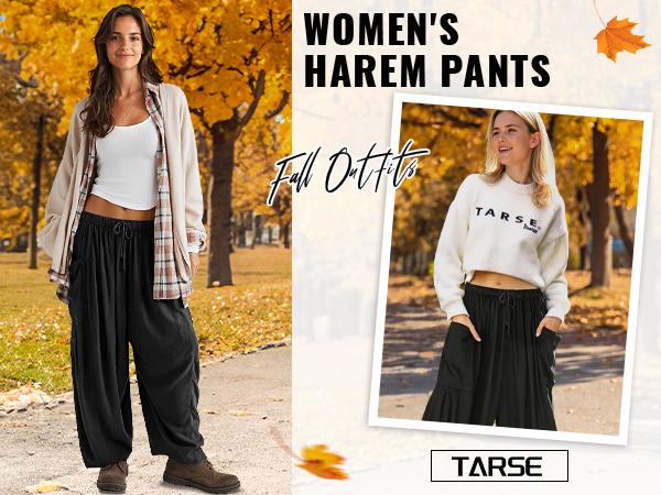 Women‘s Linen Blend Wide Leg Pants
