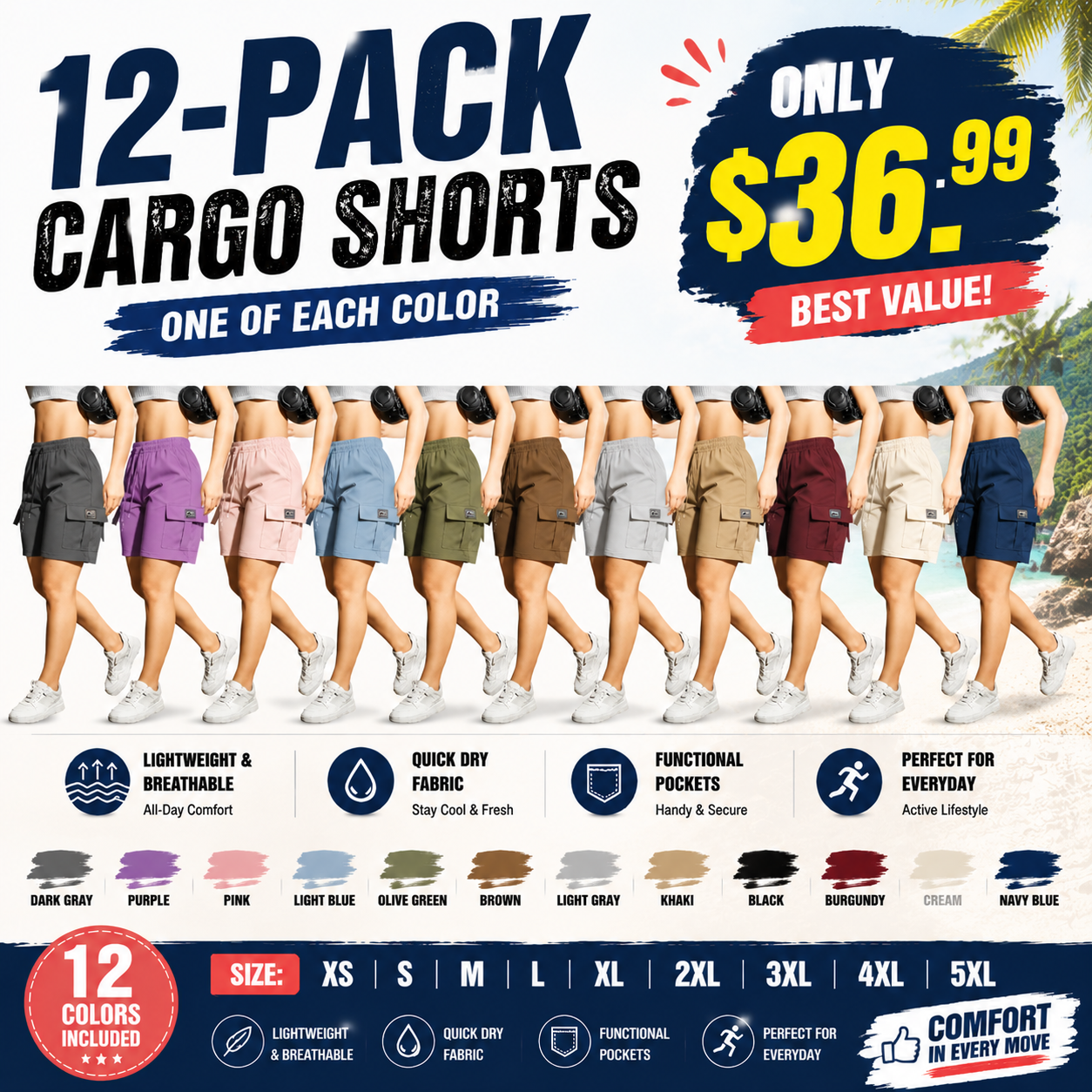 Women’s Outdoor Cargo Shorts